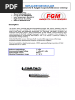 FGM Fluxgate Magnetic Field Sensor Specifications Applications Guide