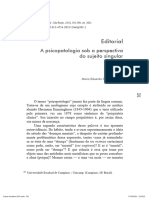 A Psicopatologia Sob A Perspectiva Do Sujeito Singular - Mario Eduardo Costa Pereira