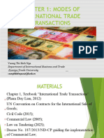 Chapter 1-Modes of International Trade Transactions