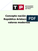 Concepto Nación de La República Aristocrática y Valores Modernos