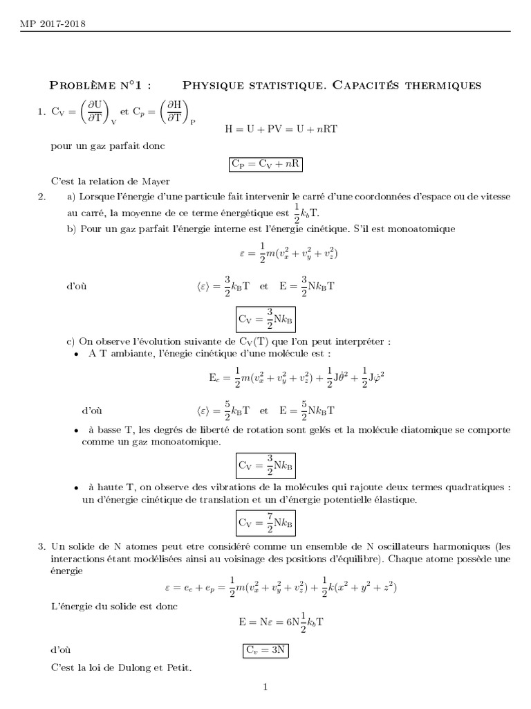 Corr - DM nc2b02 de Thermo Stat | PDF | Métrologie | Mécanique newtonienne