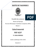 Calcul Tensoriel (PHY 4237)