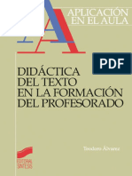 ALVAREZ ANGULO Teodoro - Didactica Del Texto en La Formacion Del Profesorado