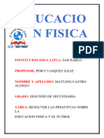 Educacio N Fisica: Institucion Educativa: Profesor