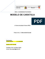 Modelo de Caratula