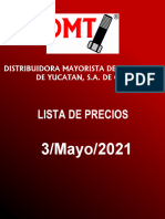 Lista Precios DMT 03 Mayo 2021