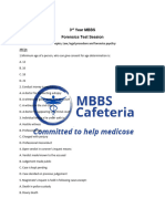 MBBS Cafeteria TEST 1