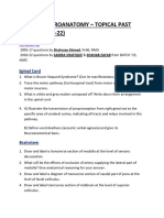 Neuroanatomy 2nd Year Topical Past Papers 2005-22