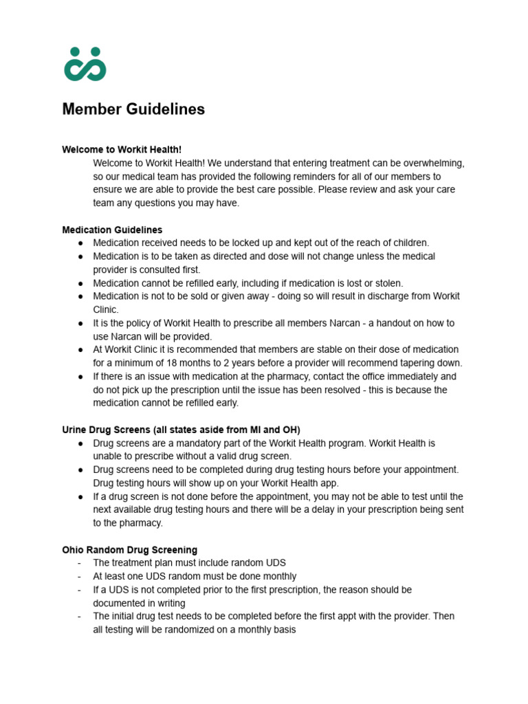 Member Guidelines OUD PDF Benzodiazepine Naloxone