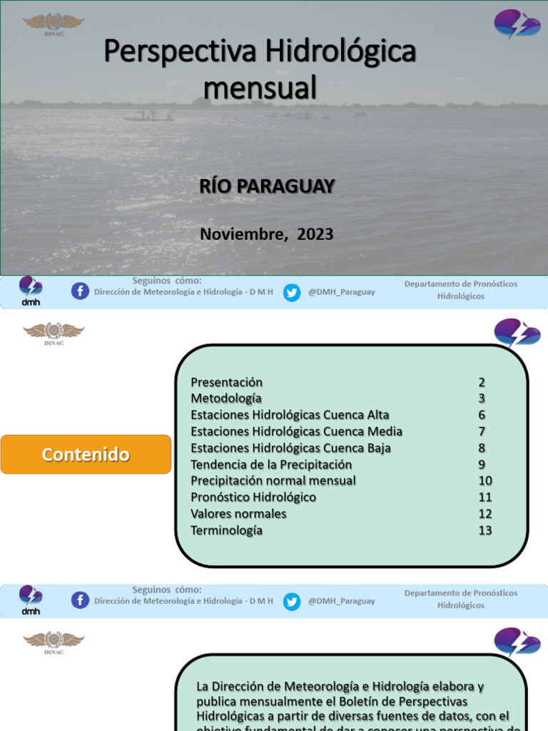 Pronostico Hidrologico Mensual 1 PDF Clima Hidrografía