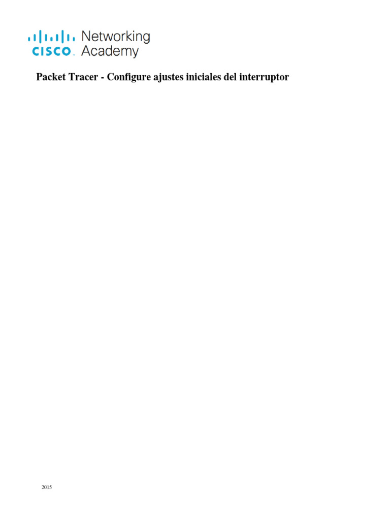 2 5 5 packet tracer configure initial switch settings pdf