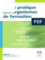 Organisme de Formation DIRECCTE - Guide - 2012