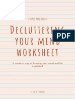 Worksheet - Decluttering Your Mind