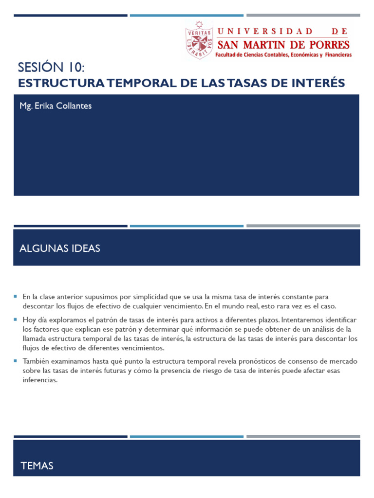 Sesión 10. Estructura Temporal de Las Tasas de Interés | PDF | Tasas de ...