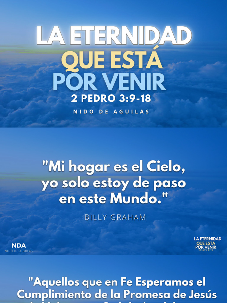 Promesa de Eternidad en 2 Pedro 3:9 | PDF | Armagedón | Éxtasis
