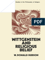 (New Studies in The Philosophy of Religion) W. Donald Hudson (Auth.) - Wittgenstein and Religious Belief-Palgrave Macmillan UK (1975)