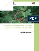 Monitoreo de Cultivos de Coca 2010 - Bolivia