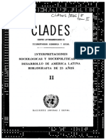 Clades: Interpretaciones Sociologicas Y Sociopoliticas Del Desarrollo de America Latina Bibliografia de 25 Años