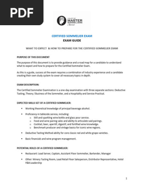 Certified Sommelier Exam Guide & What to Expect