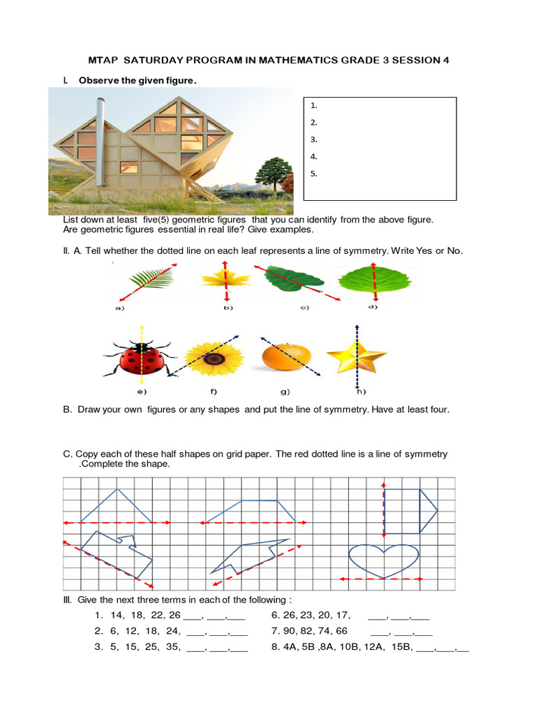 Grade 3 Math Program: Geometry & Patterns | PDF | Shape | Geometry