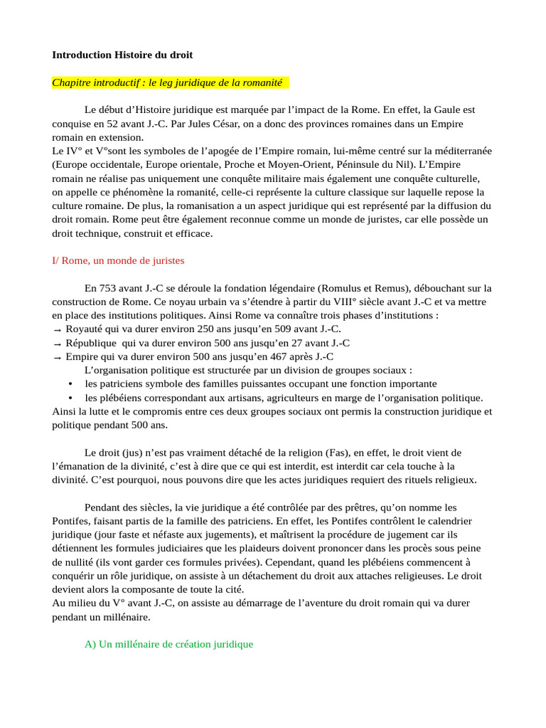 Histoire du Droit Romain et Romanité | PDF | Rome antique | Empire romain