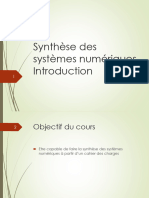 Ch1 Introdiction Au Synthèse Des Systèmes Numériques