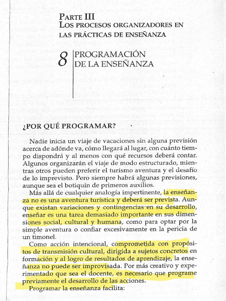 DAVINI Programación de La Enseñanza Métodos de Enseñanza Cap 8 | PDF