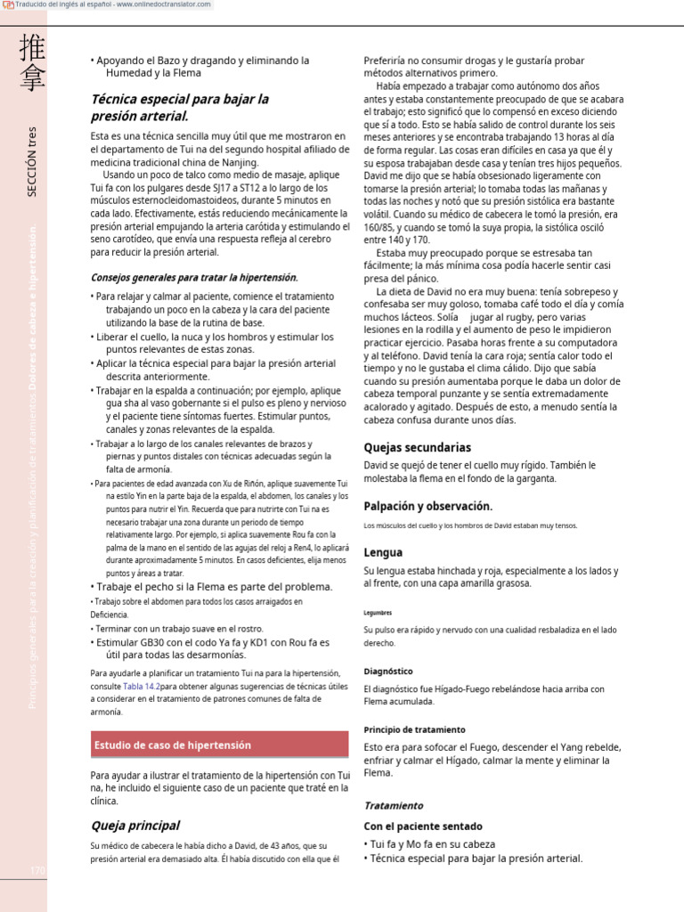 Tratamiento Tui Na para Hipertensión | PDF | Hipertensión | Presión ...