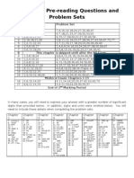 Pre-Reading Problem Set Numbers 1st Semester