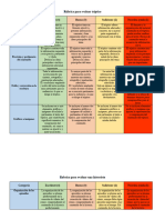 Rúbrica para Evaluar Tríptico