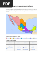 Regiones Económicas de México | PDF | México | Economias