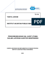 TJ10 - Pengomunikasian Hal Audit Utama Dalam Laporan Auditor Independen