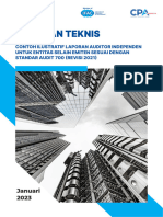 Panduan Teknis - Contoh Ilustratif Laporan Auditor Independen Untuk Entitas Selain Emiten Sesuai dengan Standar Audit 700 (Revisi 2021)