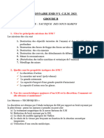 Matiere: Tactique Des Sous-Marins: Questionnaire Emd N°1 C.E.M 2023 Groure B