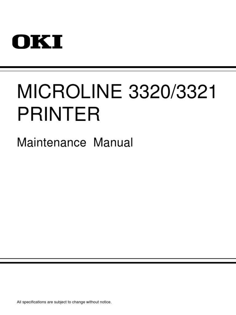 Oki MICROLINE 3320 3321 Maintenance Manual | Tractor | Electrical Connector