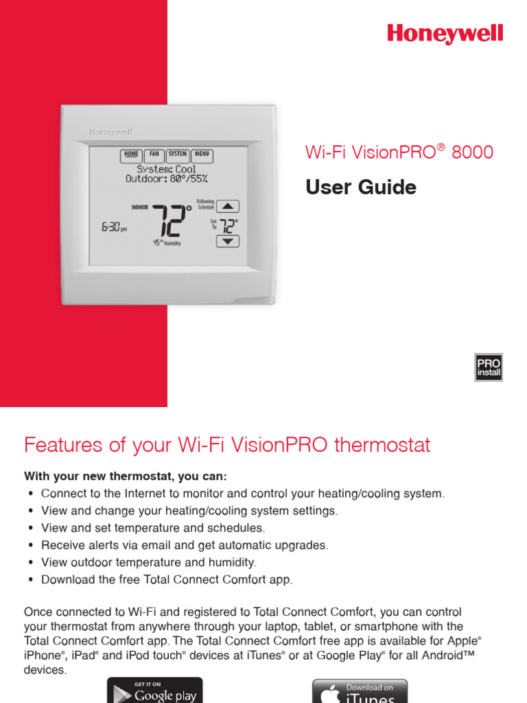 Honeywell TH8321WF1001 User Guide Download Free PDF Humidity Air
