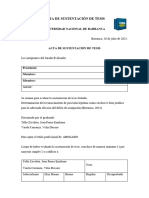 Acta de Sustentación de Tesis: Universidad Nacional de Barranca