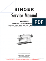 Singer 211G146, 151, 157, 158, 351, 357, 358, 451, 457, 651, 657, 658 Service Manual