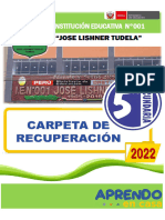 Quinto Grado Carpeta Recuperacion 2021 A 2022