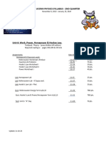 Unit 6 Syllabus - Work Power Energy