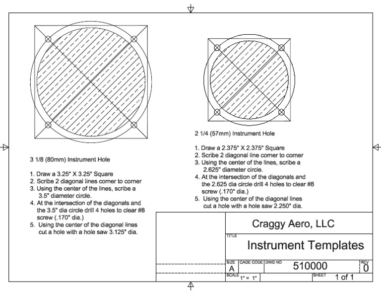 Instrument Hole Templates | PDF