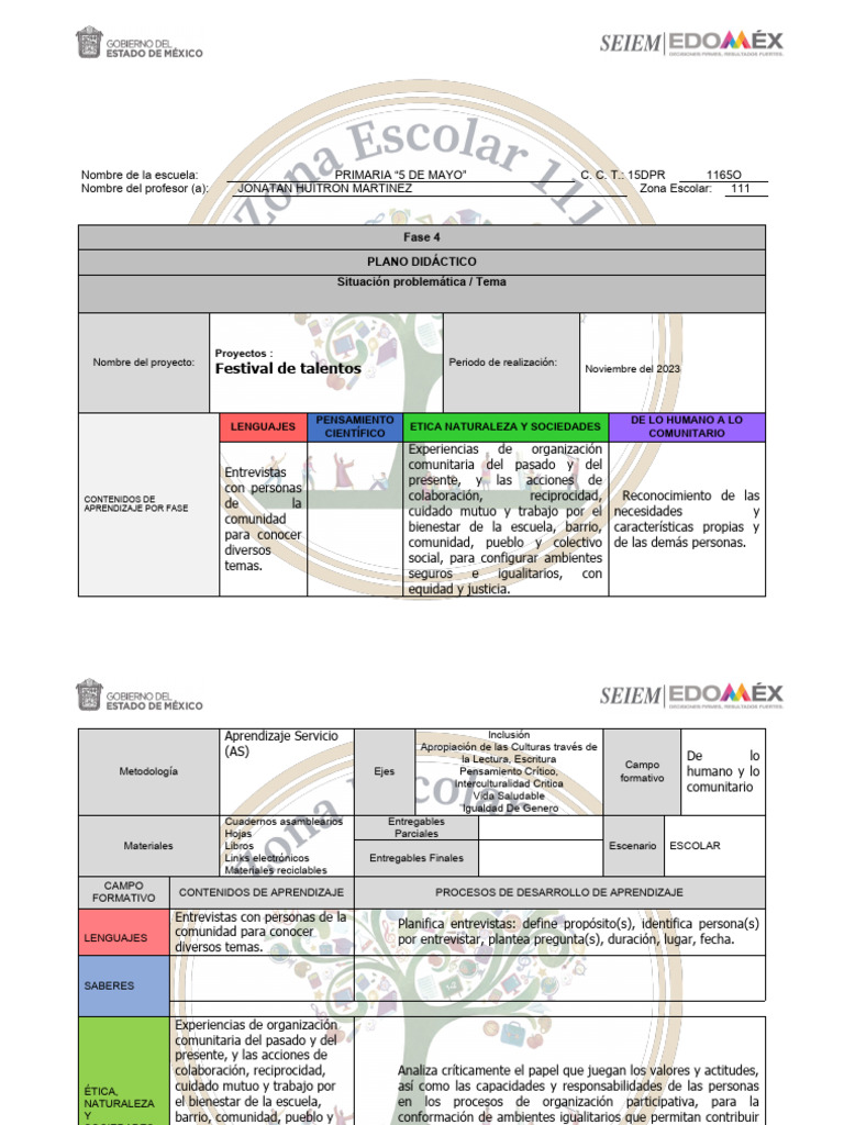 Proyecto Festival de Talentos 2023 | PDF | Evaluación | Las emociones
