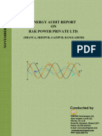 Report On Energy Audit For Rak Power Ltd.-November - 2021