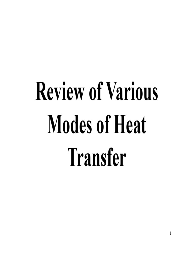 Review of Various Modes of Heat Transfer (1) Unlocked PDF Heat