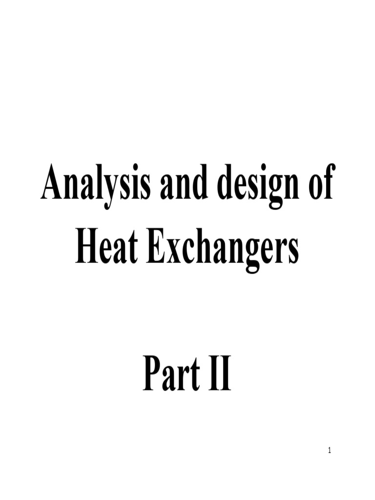 Analysis and Design of Heat Exchangers_Part II Bb(1) | PDF | Heat ...