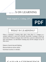 Laws On Learning