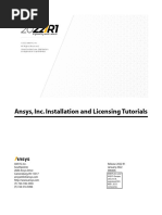 ANSYS Inc Installation and Licensing Tutorials 2022 R1