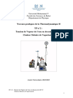 TP2 - TVS - Thermodynamique II - PR Lamrani Et Daoudi