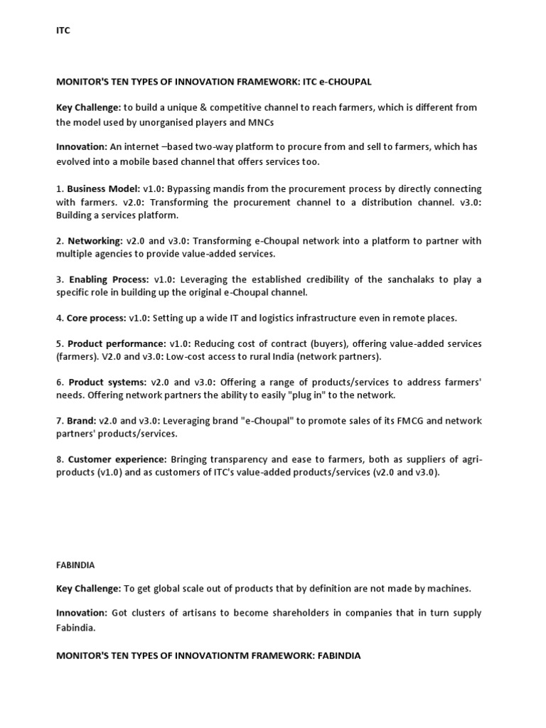 Innovation Framework | PDF | Innovation | Business Model