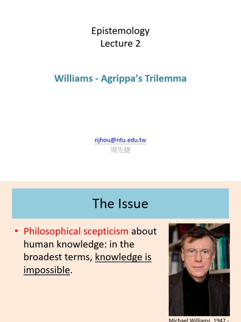 Epistemology Lecture 2 Pdf Skepticism Epistemology
